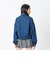 126K3090701　W EMBROIDERY ZIP BLOUSON　NAVY　717834-0002