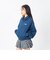 126K3090701　W EMBROIDERY ZIP BLOUSON　NAVY　717834-0002