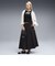 634064　W T7 WOVEN MIDI SKIRT　01BK　699634-0001