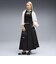 634064　W T7 WOVEN MIDI SKIRT　01BK　699634-0001