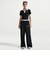 IR7565　W SS POLO CRP TOP　010BLACK　712877-0001