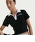 IR7565　W SS POLO CRP TOP　010BLACK　712877-0001