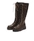 W3088　TRACK SOLE LACE UP LONG BOOTS5　BROWN　715019-0002