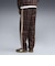 639059　M T7 RELAXED TARTAN WOVEN PT　33CHOCOLATE F.　717909-0002