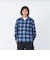 126K1071001　M Check Flannel Open Shirts　NAVY　717847-0001