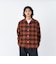 126K1071001　M Check Flannel Open Shirts　BROWN　717847-0002