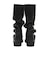 W3097　2BELT SHIRRING LONG BOOTS　BLACK　717157-0001