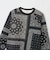 C3-E605　M QUILT PADDED CREWNECK JKT　ﾌﾞﾗｯｸ　720251-0001