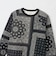 C3-E605　M QUILT PADDED CREWNECK JKT　ﾌﾞﾗｯｸ　720251-0001