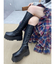 プラットフォームストレッチロングブーツ