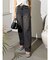 ウエストビジューワイドデニムパンツ