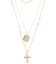 CROSS CHARM ロング3連ネックレス
