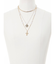 CROSS CHARM ロング3連ネックレス
