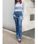 ラップデザインフレアデニムパンツ