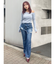 ラップデザインフレアデニムパンツ