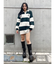 ワンポイントラガーニットトップス