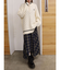 フェイクレザードッキングチェックロングワンピース