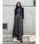 フェイクレザードッキングチェックロングワンピース