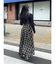フェイクレザードッキングチェックロングワンピース
