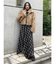 フェイクレザードッキングチェックロングワンピース