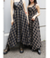フェイクレザードッキングチェックロングワンピース