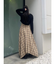 フェイクレザードッキングチェックロングワンピース