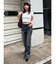スタッズグラフィックショートTシャツ