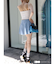 プリーツデニムミニスカート