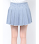 プリーツデニムミニスカート