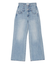 ダブルウエストワイドデニムパンツ