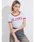 FLOWERストラップクロップドＴシャツ
