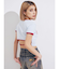 FLOWERストラップクロップドＴシャツ