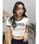 FLOWERストラップクロップドＴシャツ