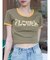 FLOWERストラップクロップドＴシャツ
