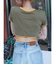 FLOWERストラップクロップドＴシャツ
