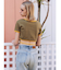 FLOWERストラップクロップドＴシャツ