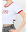 FLOWERストラップクロップドＴシャツ