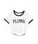 FLOWERストラップクロップドＴシャツ