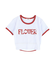 FLOWERストラップクロップドＴシャツ
