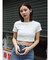 ラインストーンコンパクトTシャツ