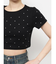 ラインストーンコンパクトTシャツ