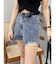 ダメージデニムショートパンツ