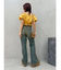 センターシームワイドフレアデニムパンツ
