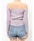 メランジタイトオフショルダーニットトップス