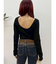 【WEB限定】バックオープンリブトップス