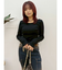 【WEB限定】バックオープンリブトップス