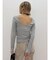 【WEB限定】バックオープンリブトップス
