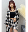 サイドギャザーチェックショートパンツ【セットアップ着用可能】