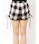 サイドギャザーチェックショートパンツ【セットアップ着用可能】