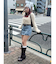 シャギークロップドニットトップス